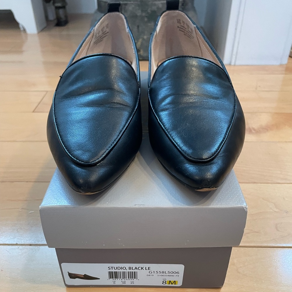 Franco Sarto “Studio” black leather loafers size 8 - Picture 8 of 9